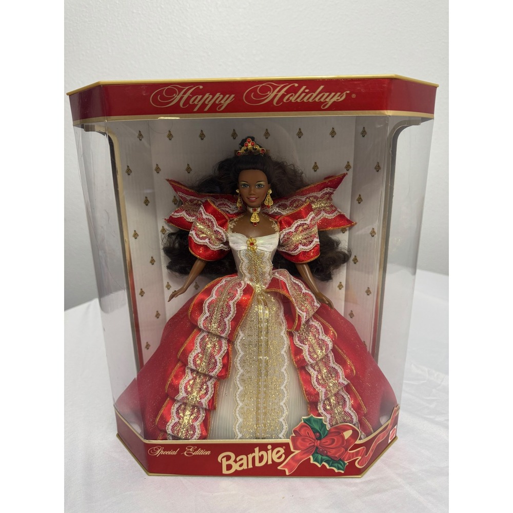 1997 Happy Holidays Barbie 10th Anniversary Special Edition African American New